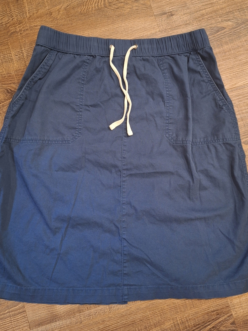 PACT Navy Drawstring Pocket Skirt
